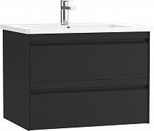 Тумба подвесная под умывальник "РИВО 70" (Rivo) Челси (Chelsea) В2 Черный Домино