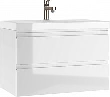 Тумба подвесная под умывальник "Модуо 80" (Moduo) Графо (Grafo) белый глянец В2 Домино