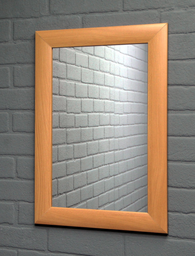 Зеркало МДФ профиль 600х400 Бук Sansa* фото 2