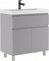 Тумба под умывальник "ЮНИТ 80" (Unit) Графо (Grafo) светло-серый матовый В1 Домино