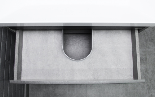 Тумба подвесная под умывальник "ЮНИТ 70" (Unit) Лофт (Loft) В2 Бетон Домино фото 5