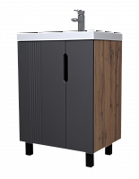 Тумба под умывальник "ЮНИТ 60" (Unit) Марта без ящика Дуб вотан АЙСБЕРГ