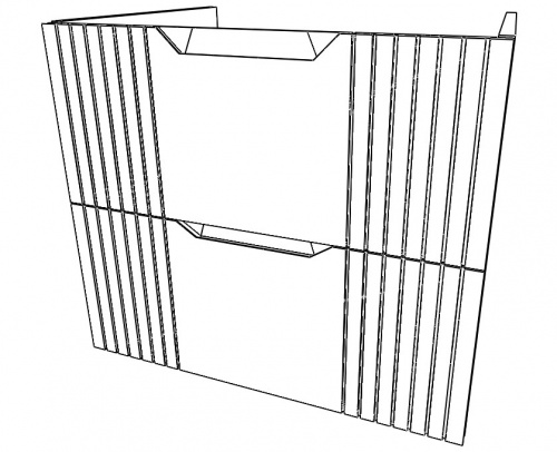 Тумба подвесная под умывальник "ЮНИТ 60" (Unit) Гарден (Garden) В2 Зелёный Домино фото 11