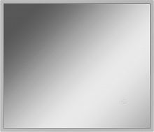 Зеркало Графо 700х600  (Grafo) светло-серый матовый с подсветкой Домино