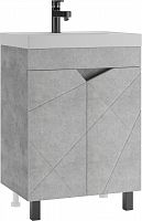 Тумба под умывальник "ЮНИТ 60" (Unit) Вектор (Vector) св бетон без ящика Домино