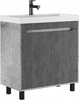Тумба под умывальник "ЮНИТ 80" (Unit) Лофт (Loft) без ящика Бетон Домино