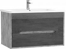 Тумба подвесная под умывальник "РИВО 80" (Rivo) Лофт (Loft) В2 Бетон Домино