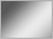 Зеркало Графо (Grafo) 800х600 светло-серый матовый с подсветкой Домино