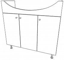 Тумба под умывальник "Элеганс 85" Промо без ящика