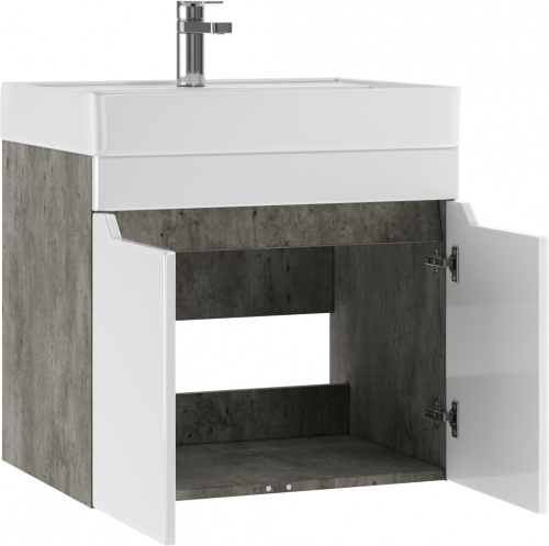 Комплект мебели для ванной "Енисей 60" Мечта без ящика подвесная Бетон АЙСБЕРГ фото 3