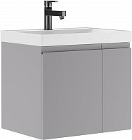 Тумба подвесная под умывальник "UNIT 60" Graffo светло-серый матовый без ящика  Домино  