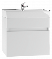 Тумба подвесная с раковиной Como 60 Классик с одним ящиком В1 Айсберг DA3009T