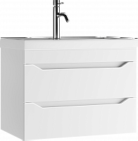 Тумба подвесная под умывальник "ЮНИТ 70" (Unit) Ева с двумя ящиками В2 АЙСБЕРГ