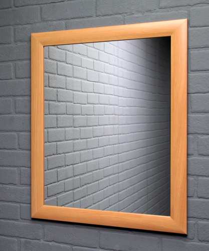 Зеркало МДФ профиль 740х600 Бук Sansa* фото 2