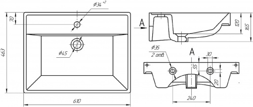 Комплект мебели для ванной "Енисей 60" Мечта без ящика подвесная Бетон АЙСБЕРГ фото 8