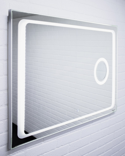 Зеркало Galaxy 100 alum (линза) с подсветкой Sansa* фото 2