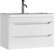 Тумба подвесная под умывальник "ЮНИТ 80 (Unit) Ева с двумя ящиками В2 АЙСБЕРГ