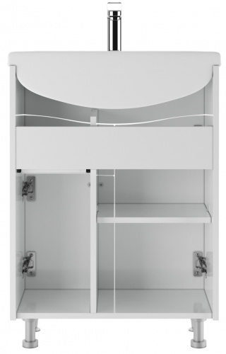 Тумба под умывальник "Уют 60 Волна" с верхним ящиком В1  АЙСБЕРГ фото 9