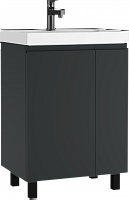 Тумба под умывальник "UNIT 60" Graffo без ящика графит матовый Домино