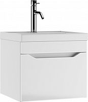 Тумба подвесная с раковиной Bazis 50 Ева с одним ящиком В1 Айсберг DA5912T