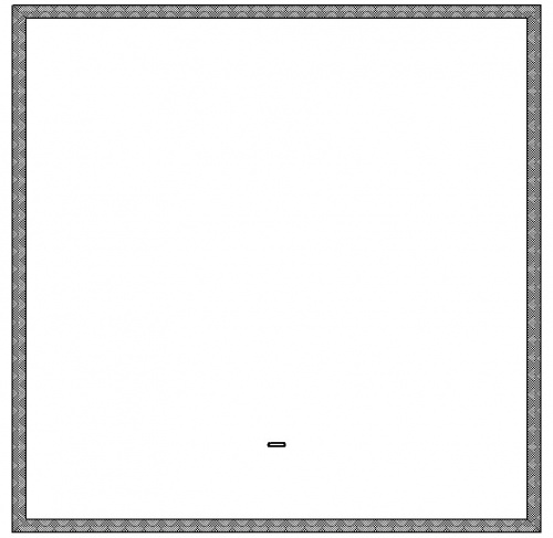 Зеркало Модена KW 600х600 LED Sansa фото 2