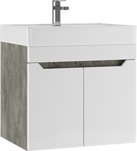 Комплект мебели для ванной "Енисей 60" Мечта без ящика подвесная Бетон АЙСБЕРГ фото 2