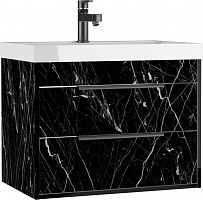 Тумба подвесная под умывальник "ЮНИТ 70" (Unit) Форта (Forta) B2 Черный Домино