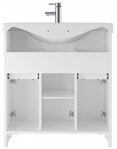 Тумба под умывальник "Классика 80" RICH Белое Дерево с 2  верхними ящиками Домино* фото 5