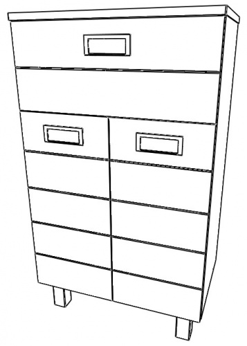 Комод 50 Cube с 1 ящиком Домино* фото 13