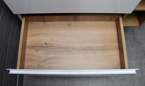 Тумба подвесная под умывальник "UNIT 80" Frost с двумя ящиками В2 Домино фото 9