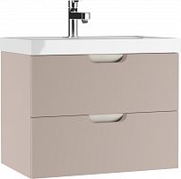 Тумба подвесная под умывальник "ЮНИТ 70" (Unit) Дюна (Dune) Латте В2 Домино
