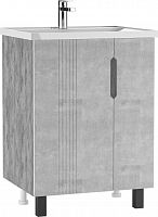 Тумба под умывальник "NOVA 60" Марта без ящика Бетон АЙСБЕРГ