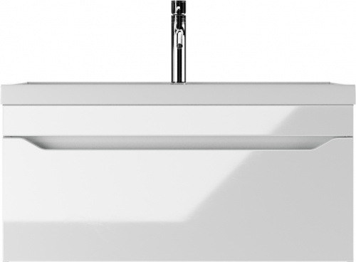 Тумба подвесная с раковиной Bazis 90 Ева с одним ящиком В1 Айсберг DA5904T фото 3