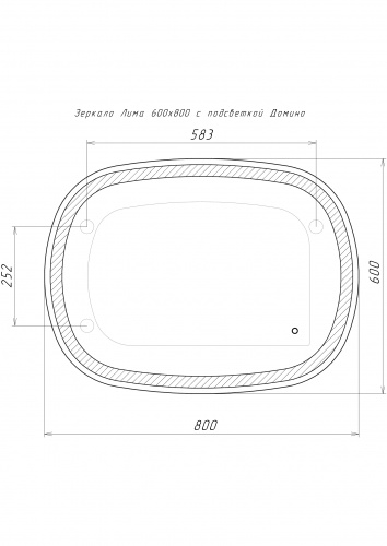 Зеркало Лима OV 600х800 LED Sansa фото 6