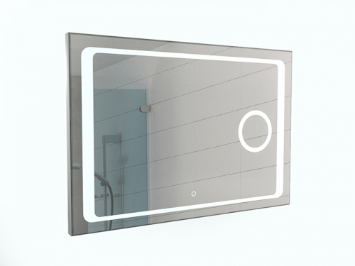 Зеркало Galaxy 100 alum (линза) с подсветкой Sansa* фото 9