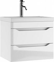 Тумба подвесная с раковиной UNIT 60 Ева с двумя ящиками В2 Айсберг DA5914T
