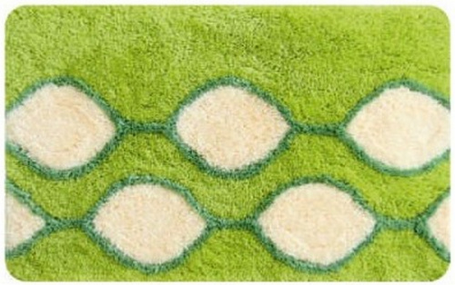 Коврик для ванной комнаты, 50х80см, акрил. Curved Lines, green, IDDIS,402A580I12