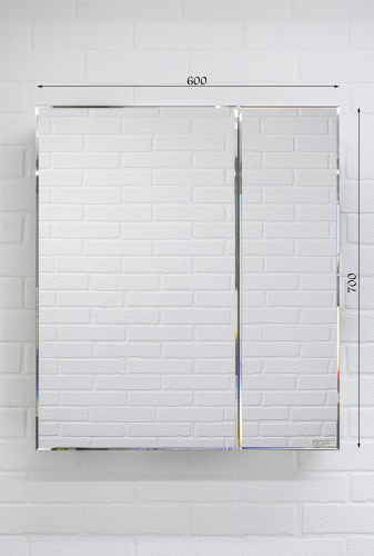 Шкаф-зеркало Bruno 60 левый/правый Домино* фото 6