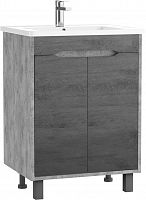 Тумба под умывальник "РИВО 60" (Rivo) Лофт (Loft) без ящика Бетон Домино