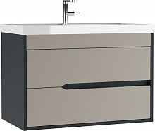 Тумба подвесная под умывальник "UNIT 80" Karat Серый тауп В2 Домино