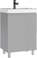 Тумба под умывальник "UNIT 60" Графо (Grafo) без ящика светло-серый матовый Домино