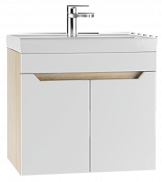 Тумба подвесная с раковиной Como 60 Мечта без ящика Дуб сонома АЙСБЕРГ DM2316T