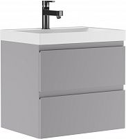 Тумба подвесная под умывальник "ЮНИТ 60" (Unit) Графо (Grafo) светло-серый матовый В2 Домино