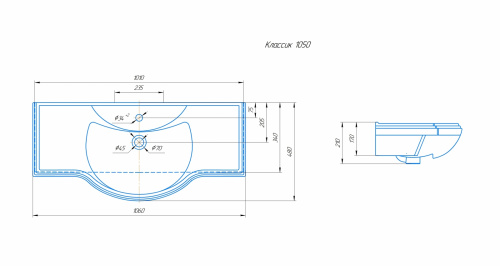 Умывальник мебельный "Классик 105"  г. Киров  фото 2