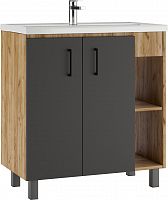 Тумба под умывальник "Фостер 80" Крафт (Craft) без ящика Домино