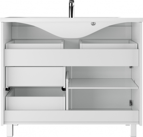 Тумба под умывальник "Elen 100" Cube  с 3 верхними ящиками В3 Домино* фото 4