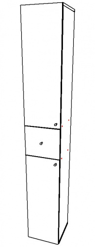 Пенал напольный 30 Промо с верхним ящиком В1 левый/правый фото 13
