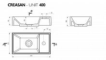 Умывальник мебельный "ЮНИТ 40" (Unit) CREASAN