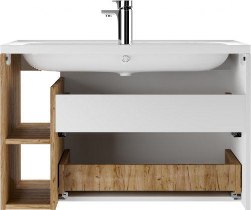 Тумба подвесная под умывальник "UNIT 80" Frost с двумя ящиками В2 Домино фото 4