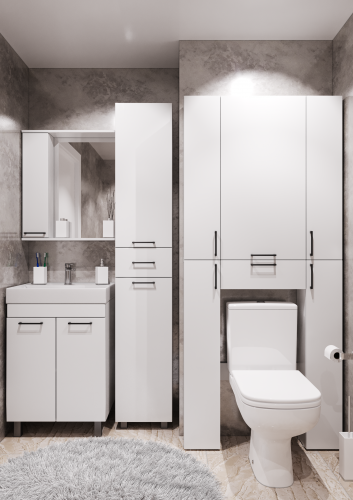 Пенал напольный Контраст 35 с верхним ящиком В1 левый АЙСБЕРГ* фото 5